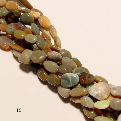 WELO Fire Ethiopian Opal - 10x12mm to 8x11mm Oval Multicolor Nuggets Beads, Stunning Jewelry for Unique Creations