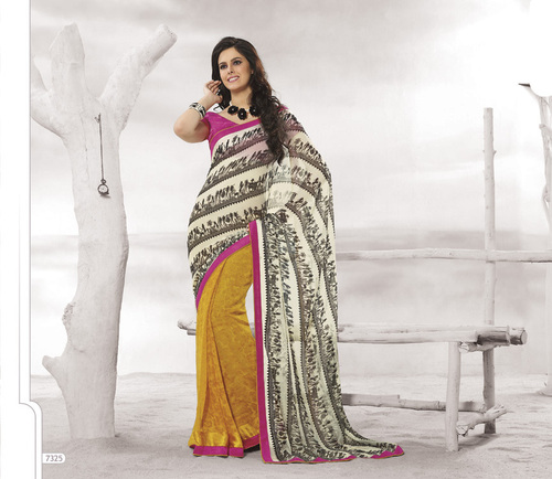 Designer  Yellow Colour Sarees