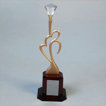 Diamond Engraved Metal Trophy
