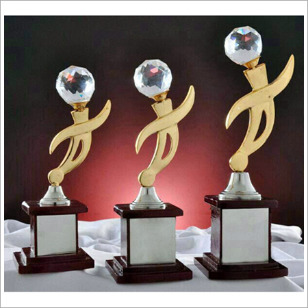 Diamond Topped Crystal Trophy