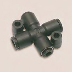 Unequal Cross - Plastic, D1: 4mm, D2: 6mm, L: 3107mm, G: 04, H: 06, L: 11mm, T: 36mm | Designed for Fluid Media, Versatile Applications