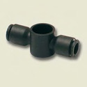 Double Banjo Bodies - Plastic Material, Dimensions: D 19 mm, L 8.5 mm, G 4, H 0.007 kg | Designed for Fluids, Compatible with G1/4 and G1/8 Connections