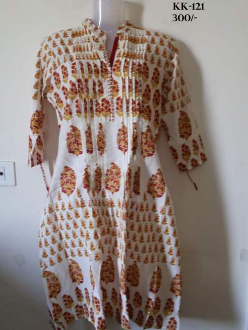 Kurti With Folded Sleeves