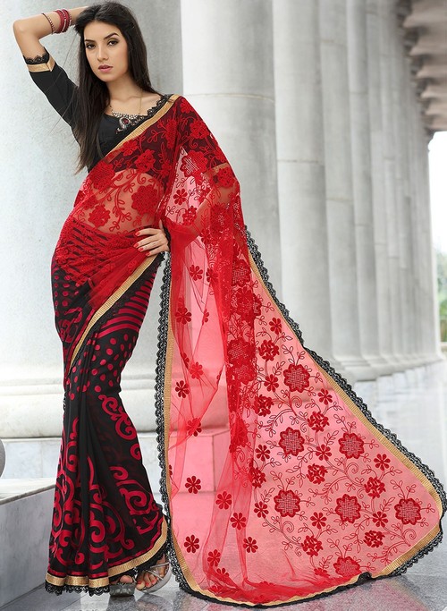 Brasso net fabric sarees