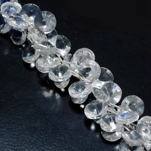 CRYSTAL COIN 15MM FACETED  12 PCS LOOSE BEADS
