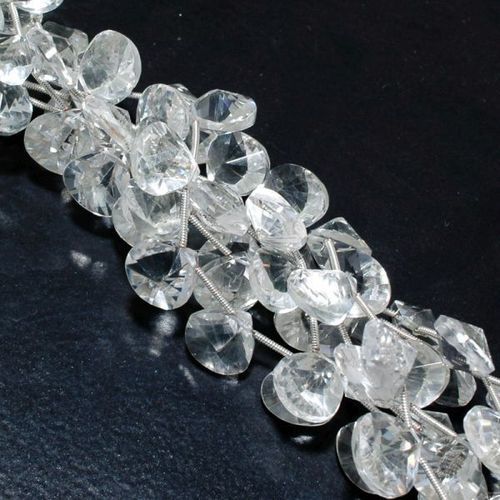 Pear Crystal  Briolettes  12Mm-13Mm Faceted  14 Pcs Loose Beads