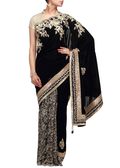 zari embroidered sarees
