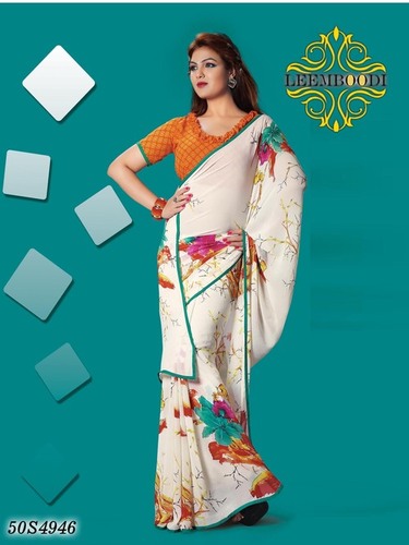 Printed Polyester Sarees
