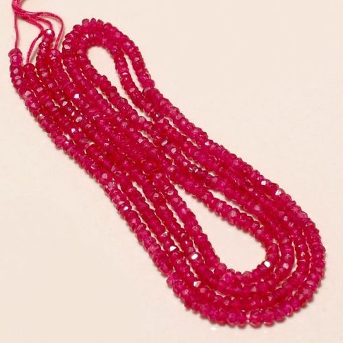 RUBY IMITATION FACETED 3MM BEADS