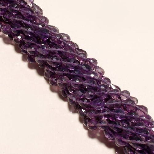 Pear Brazil Amethyst Faceted Drops