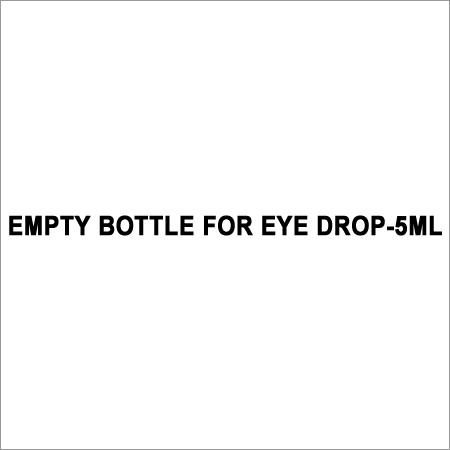 Eye Drop Empty Bottle