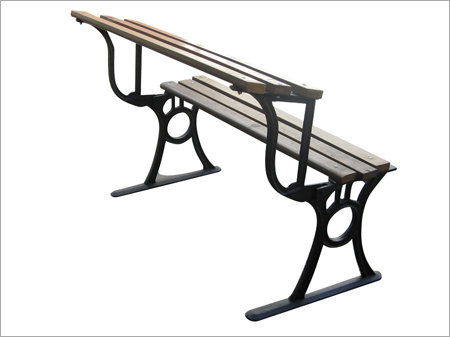 Casting School Desk - Cast Iron and Wood, Black | Durable Design, Ergonomic Seating, Weather Resistant, Space Saving, Easy Assembly