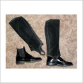 Horse Half Chaps - Leather, Multiple Sizes, Black | Buckle Fastening, Comfortable Fit, Stylish Design, Full Zip