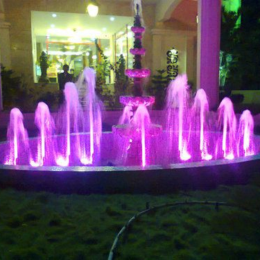Pink Lighting Water Fountain