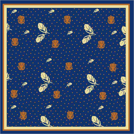 Polyester Satin Fabric - 58" Width, 120 gsm Printed Blue Fabric | Colorfast, Non-shrinkable, Soft Touch for Versatile Use in Garments & Curtains