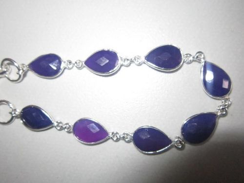 PURPLE CHALCEDONY STERLING SILVER BRACELET
