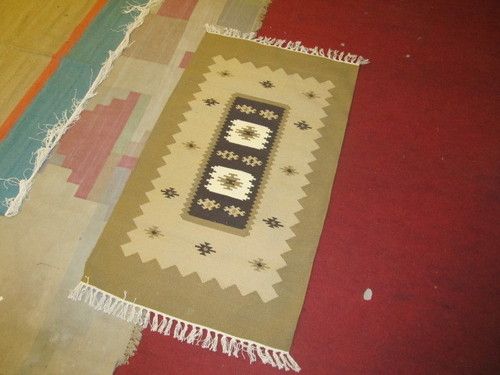 Cotton Area Rug - 4 x 6 SqFeet, Khaki Color | Modern Rectangle Design, Anti-Bacteria, Washable, Quick Drying