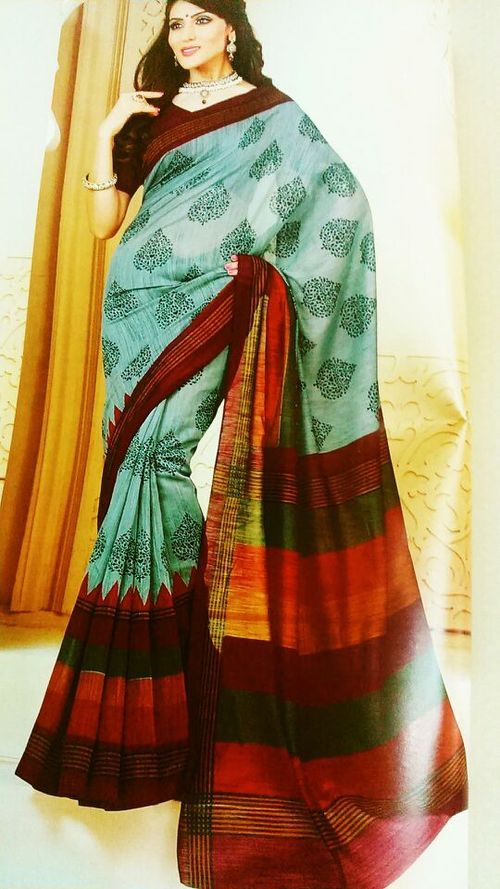 cotton printed saree
