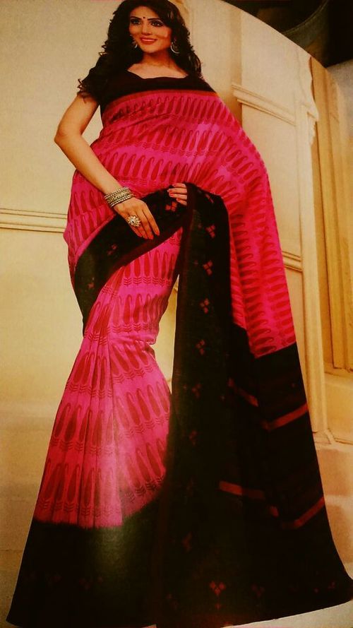 Cotton Desiner printed saree