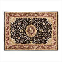 Handmade Persian Carpet - Wool, Customizable Size, Black | Floral Design, Soft Texture, Water Absorbent, High Knot Density