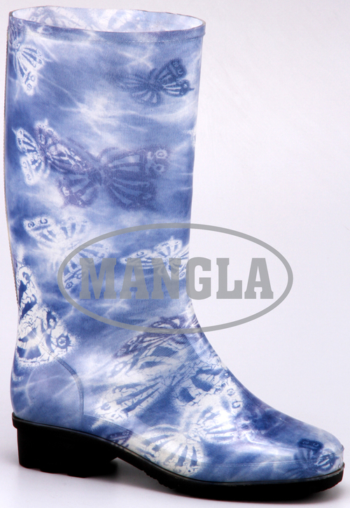 Mercury Blue Flower Boots