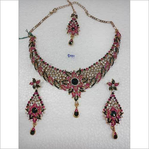 Artificial Stone Jewelry - Pink, Variable Dimensions | High Polish Finish, Prong Setting, Durable Stones, Elegant Design for Weddings & Special Occasions