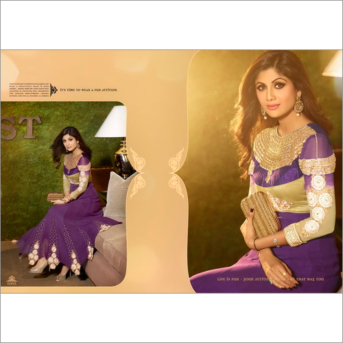 Karma Bollywood Shilpa Shetty Fashionable Purple C