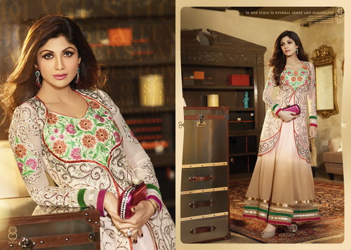 Beige Karma Bollywood Shilpa Shetty Fancy Biege Color An