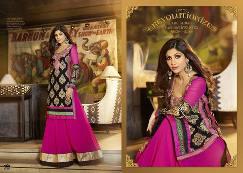 Indian Karma Bollywood Shilpa Shetty Bridal Pink Color An