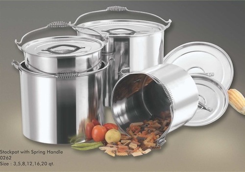 Stockpot spring handle