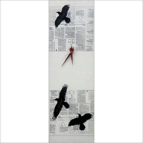 long wall murals cum clocks
