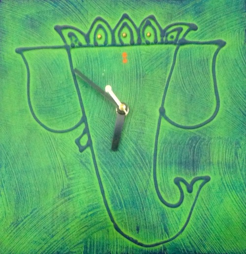 SQUARE WALL MURAL CUM CLOCKS