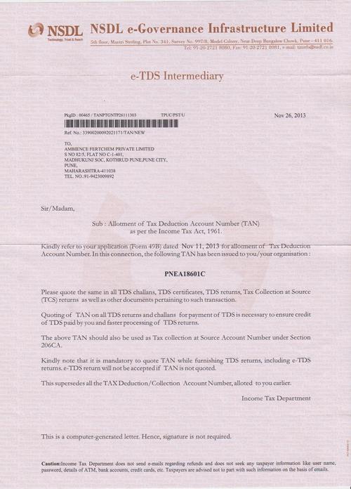 TDS Certificate