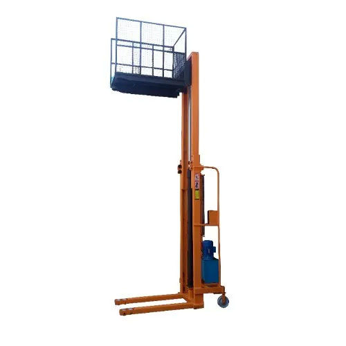 Easy To Operate Hydraulic Platform Stacker With Cage