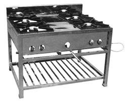 4 Burner Gas Cooking Range with Under Shelf