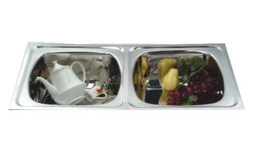 Double Bowl Sinks Size : 34" x 20"