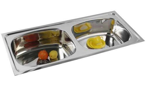 Double Bowl Sinks Size : 45" x 20"