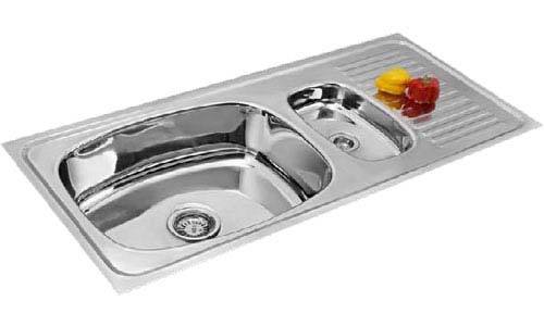 Double Bowl Single Drain Sinks Size : 47