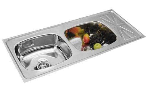 Double Bowl Single Drain Sinks Size : 45
