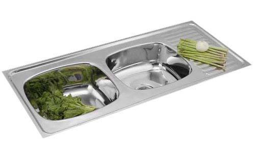 Double Bowl Single Drain Sinks Size : 48
