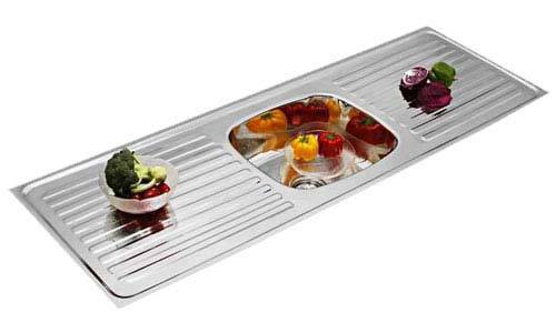 Single Bowl Double Drain Sinks Size : 60" x 20"