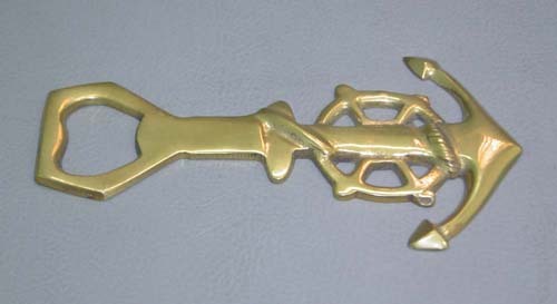 Brass Ship Anchor Bottle Opener