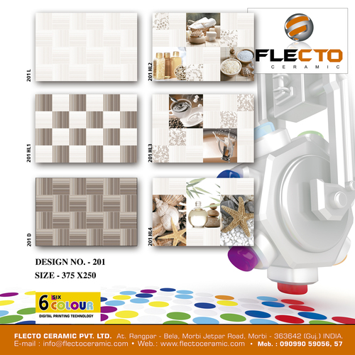 Bathroom Series Wall Tiles - Ceramic, 10x15/12x18/12x12, White | Acid Resistant, Scratch Resistant, Wear Resistant