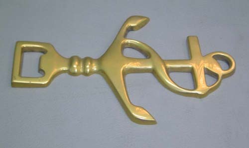 Solid brass Anchor Bottle Opener
