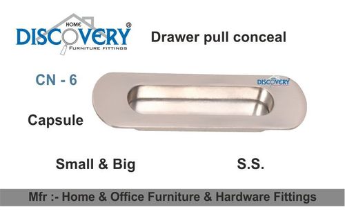 Silver Drawer Pull Conceal Handle