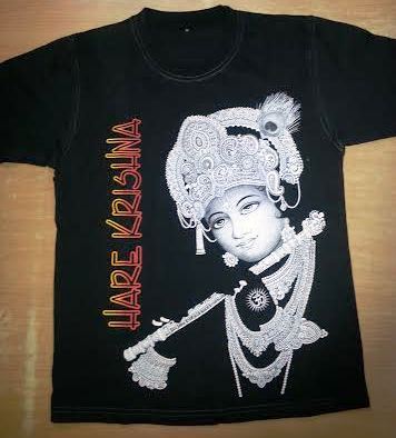 Black God Print T Shirt
