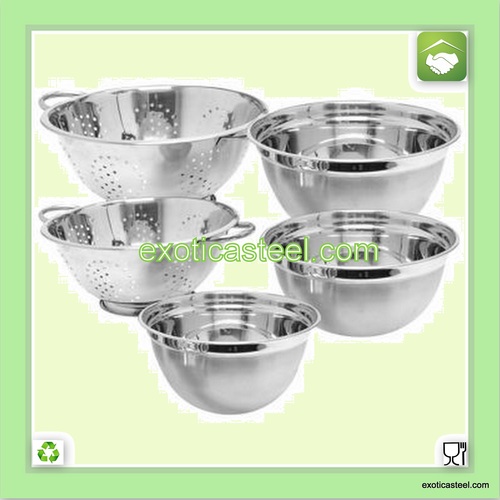 Utensil Sets Stainless Steel Colander Bowl