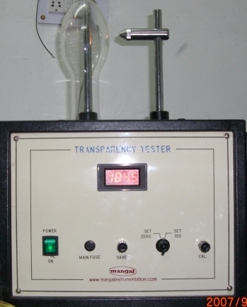 Glass Shell Transparency Tester By MANGAL INSTRUMENTATION