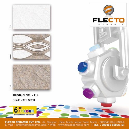 Digital Wall Tiles - Ceramic 17x28cm, Glossy Finish | Durable, Scratch Resistant, Low Water Absorption, High Flexural Strength