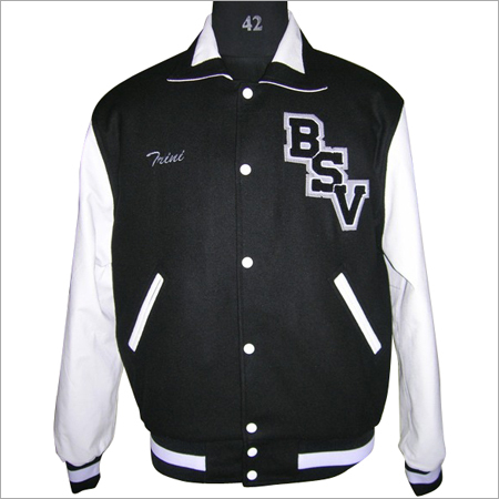 No Fade Black Retro Varsity Jacket